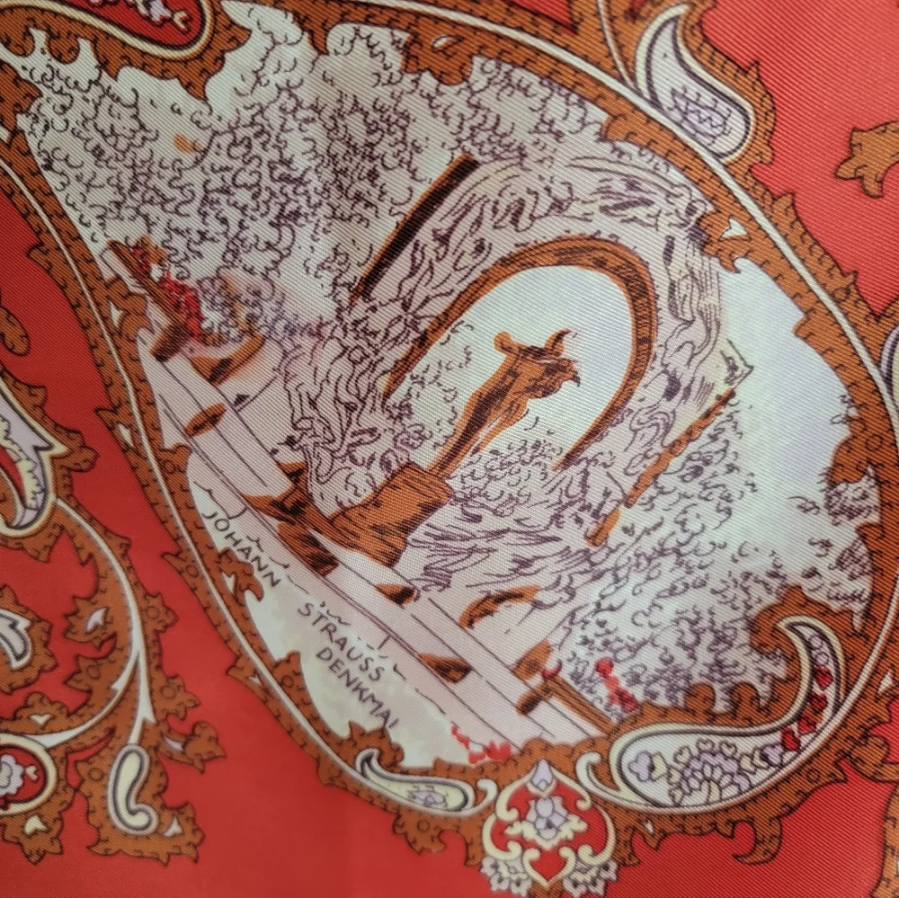 Silk scarf, paisley Vienna